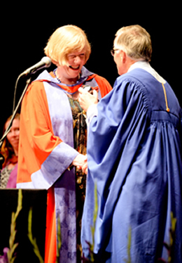 Elizabeth Mills OBE and John Harley, deputy chairman of the Board of Governors