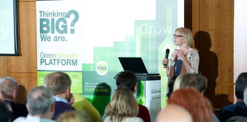 Zoe Osmond, Director of the University’s Green Growth Platform, addresses guests at the opening.