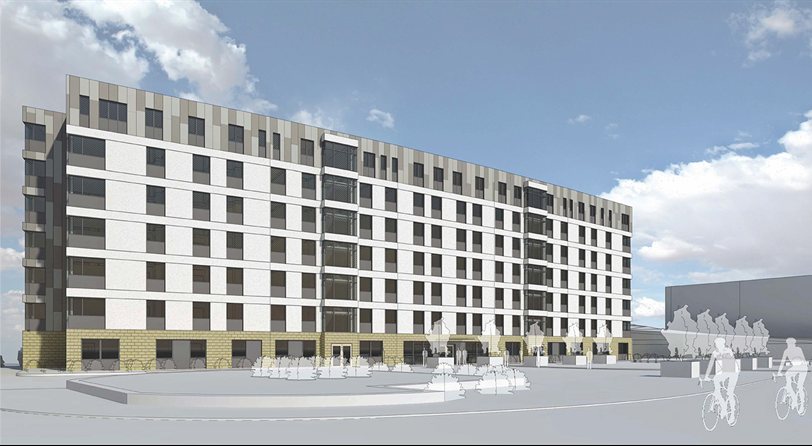 Artist's impression of new student accommodation in Hastings