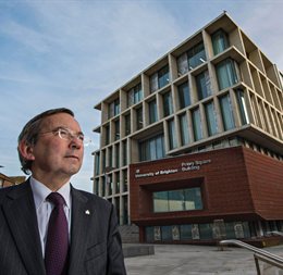 Professor Julian Crampton outside Priory Square