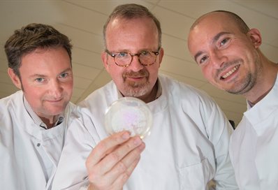 Left to right: Dr James Ebdon, Professor Huw Taylor, Emanuele Sozzi