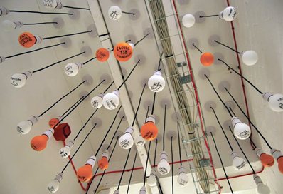 Light bulbs with doodles by Roderick Mills