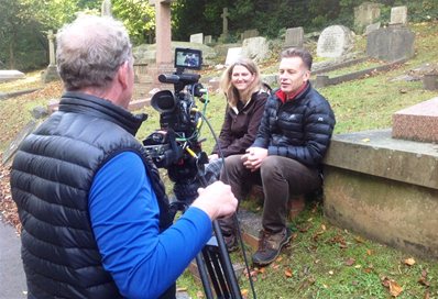 Dr Scott with Chris Packham