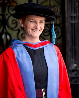 Emily Gravett at the University of Brighton graduation