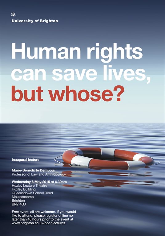 Human rights saves lives poster