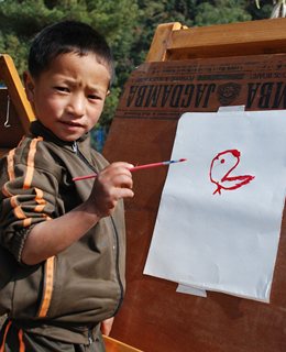 Pupil at the school in Malagiri