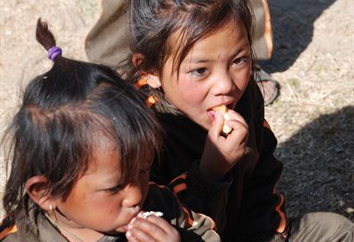 Pupils at the school in Malagiri