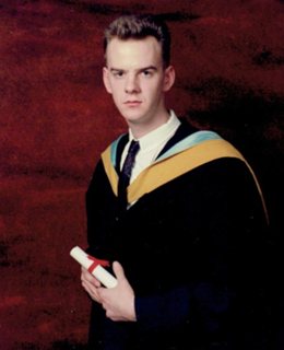 A young Norman Cook with graduate certificate