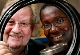 Pete Cooper, from PSM and Ayodele Lawel, KTP Associate