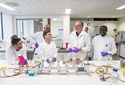 Professor Taylor and members of his team