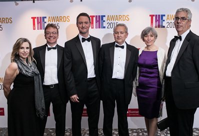 University of Brighton staff at the THE Awards 2015