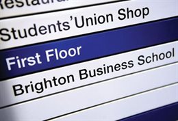 Brighton Business School sign