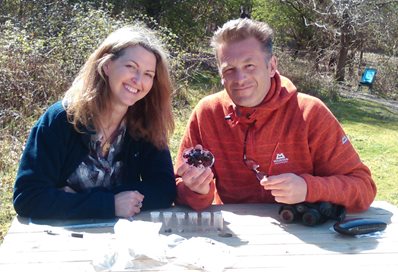 Dr Dawn Scott and Chris Packham