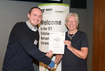 Jason Gater with Margaret Manly, Chair of Manly Trust