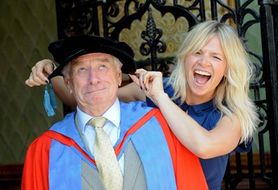 Johnny Ball with daughter Zoe