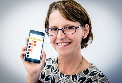 Paula Kersten with MS Energise app