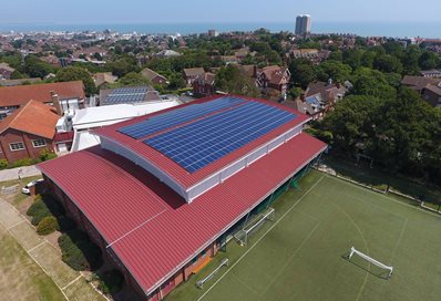 Solar panels at Eastbourne