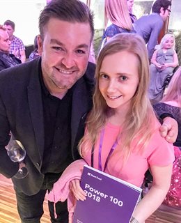 Alex Brooker with Jessica Starns