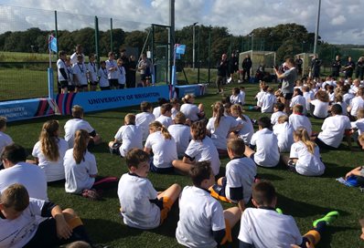 Children at last year's Football 4 Peace festival