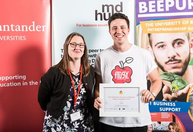 Holly Price presenting first prize to Harry Kimberley-Bowen