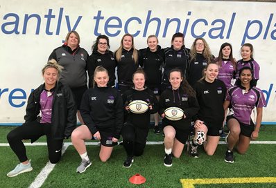 Members of the University's Women's Rugby Football Club