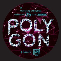 Polygon beer pump badge