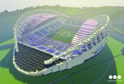 The Amex stadium in Minecraft