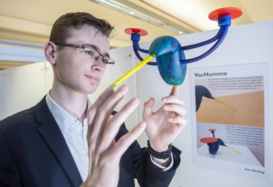 Tom Harding with his invention VacHumme