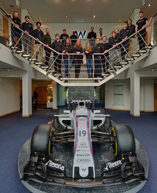 Brighton Racing Motors team at Williams F1 HQ