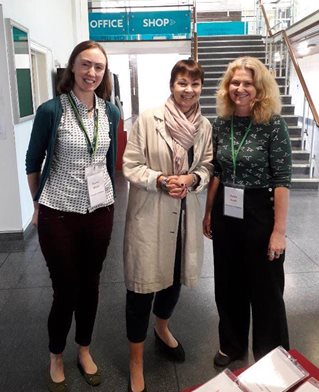 Dr Rachel White, Caroline Lucas MP and Professor Dawn Scott