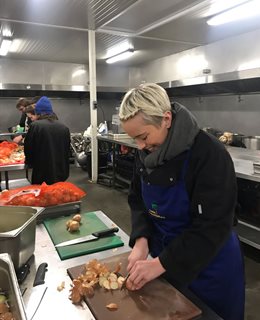 Ella Gilchrist working in Calais