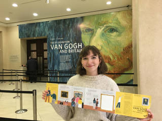 Lucia Vinti and her guide for a major Van Gogh exhibition at London’s Tate Britain art museum