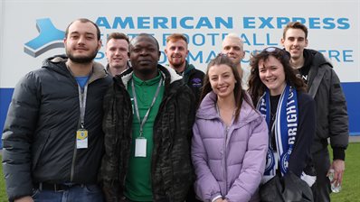 Students take a tour of Albion's training ground