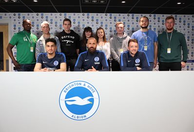 Students with Bruno, Leon Balogun and Dale Stephens