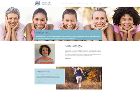 Women Exercise for Life website screen grab