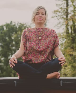 Zoe Swan meditating