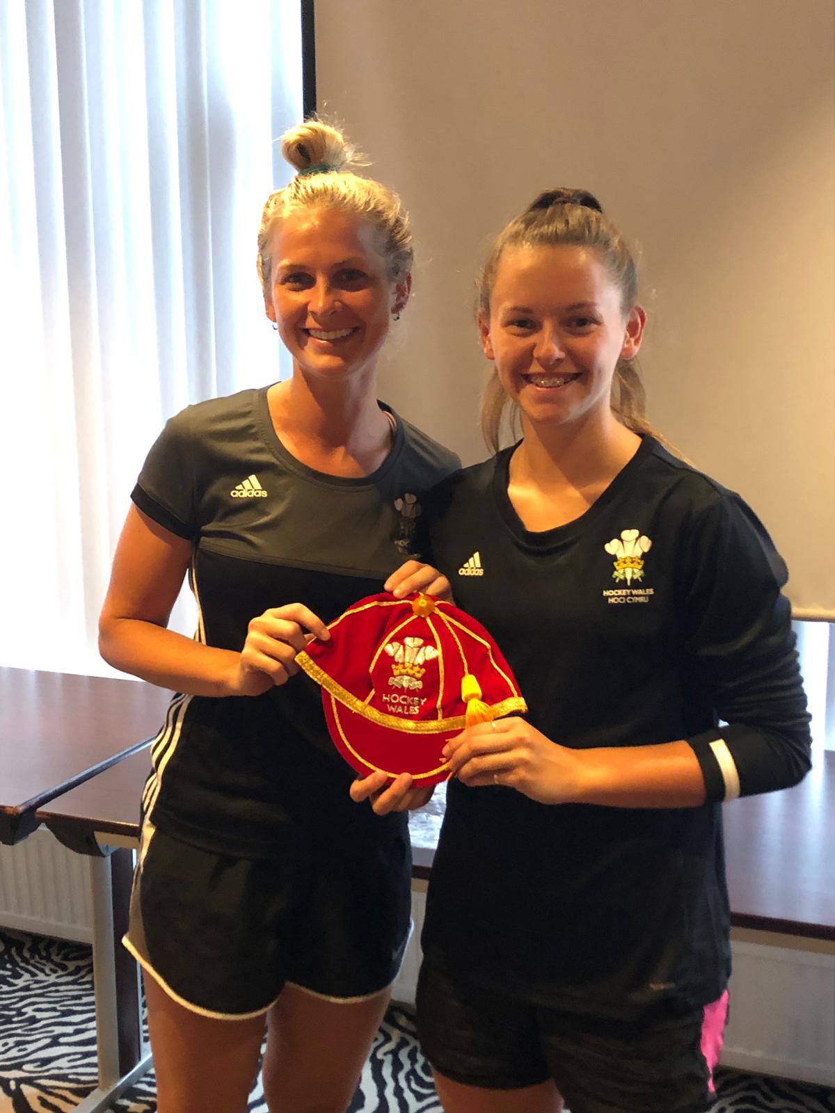 Lauren with Leah Wilkinson, Wales' most capped player