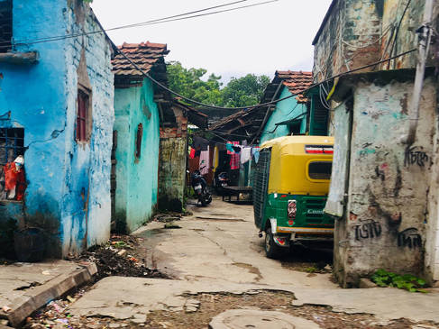 An informal settlement in West Bengal, India