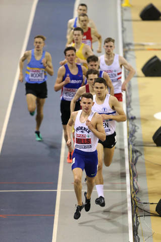 George Mills leading his race credit British Athletics - Getty Images