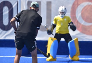 Lauren Roberts playing hockey