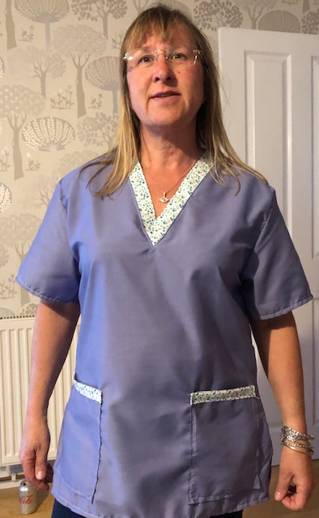 Pippa in scrubs