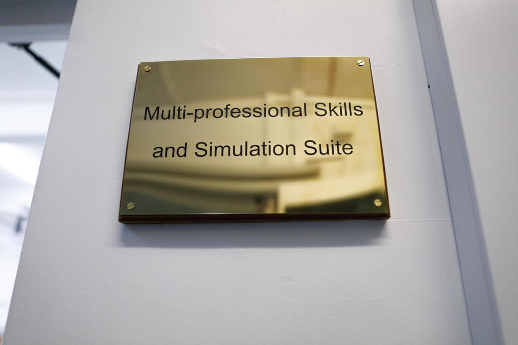 The new multi-professional suite plaque