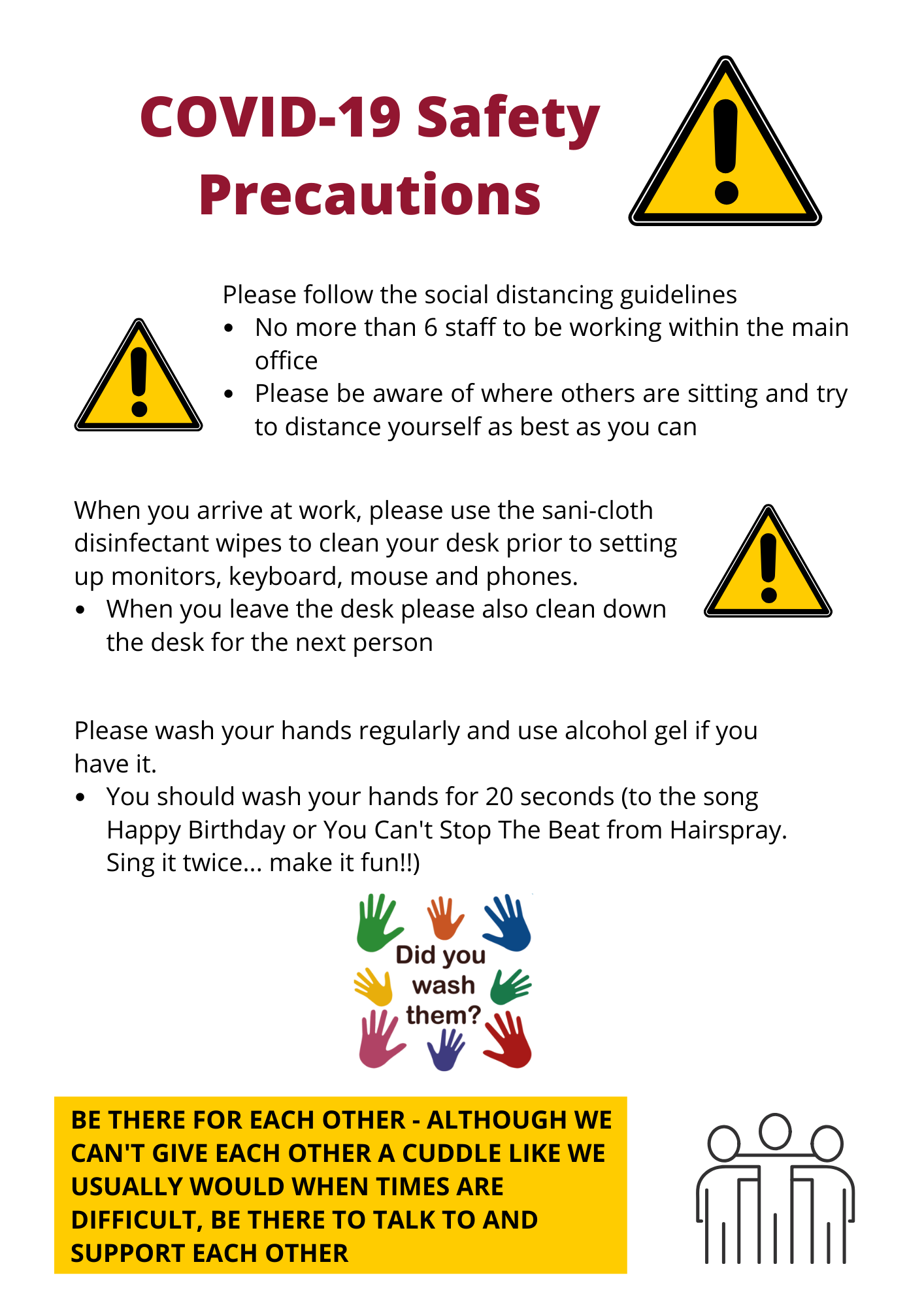 Becky Chards COVID 19 Safety Poster