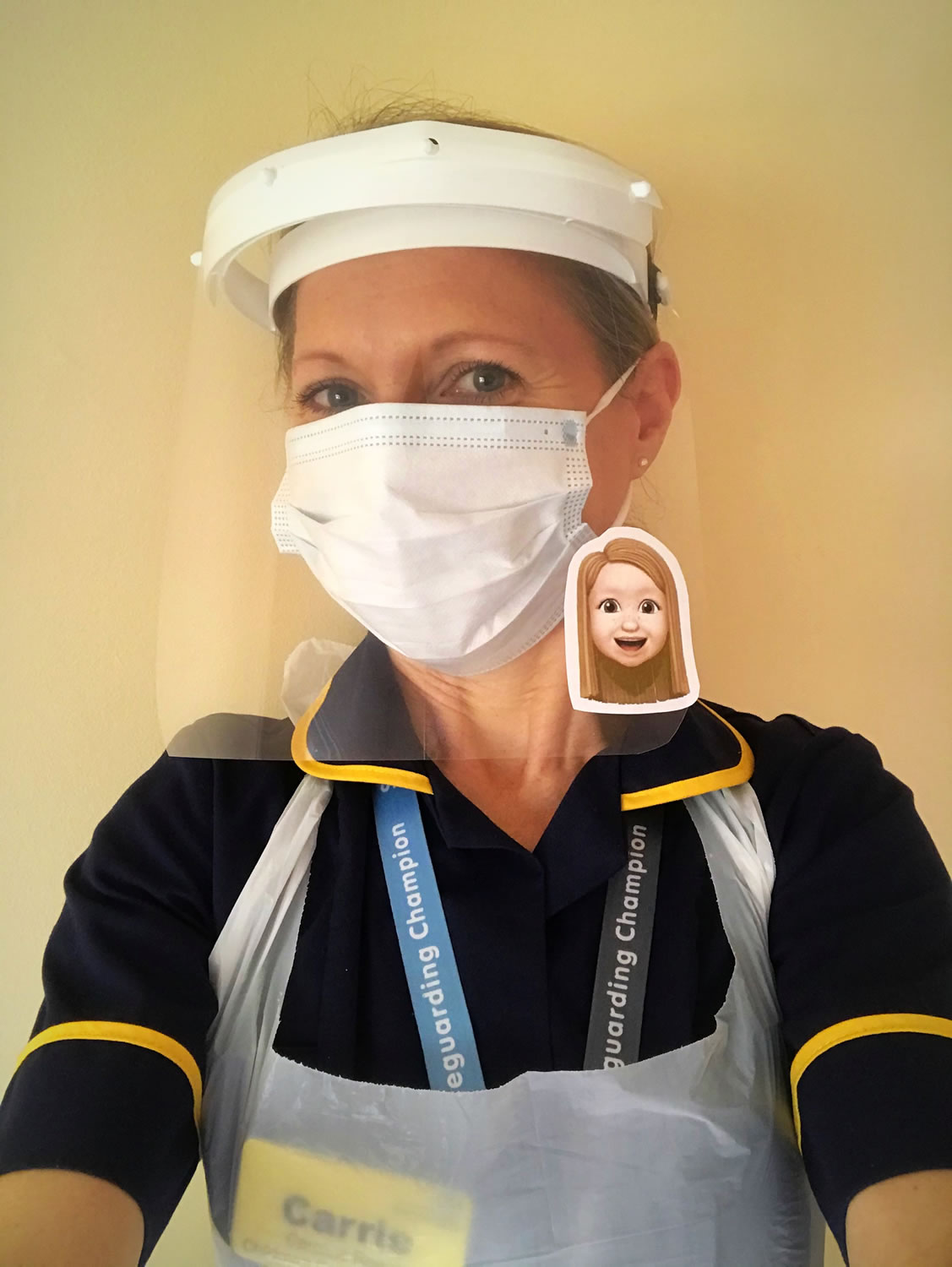 Carrie Reeve with memoji stickers