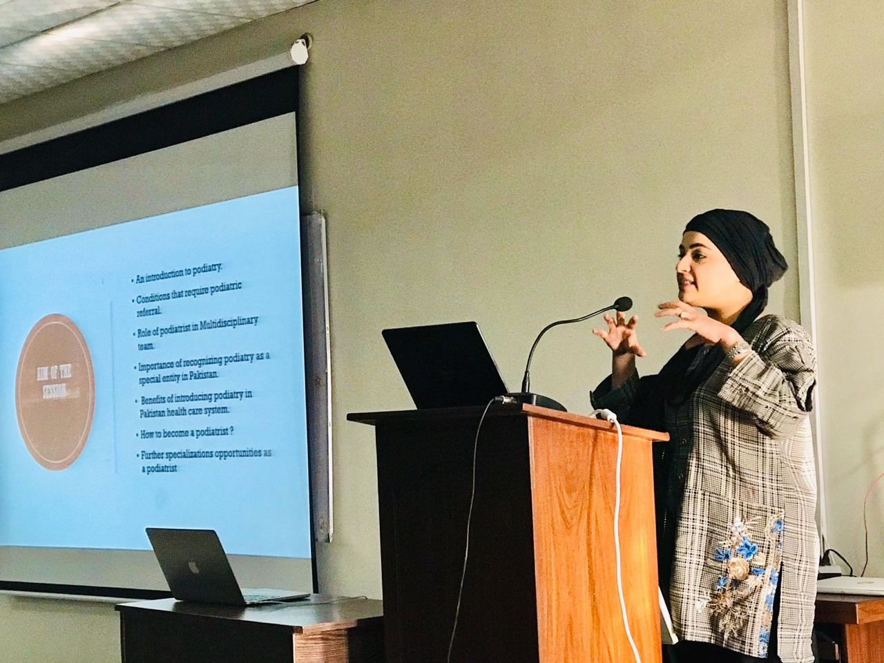 Humeira Parvaiz presenting at the seminar