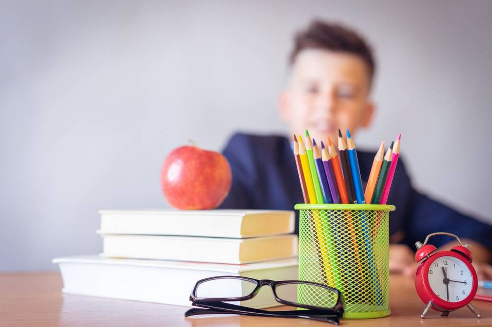 Pupil at desk