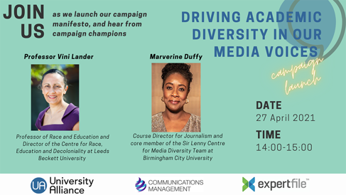 Driving academic diversity campaign poster