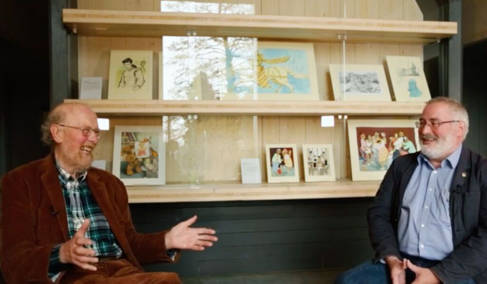 John Vernon Lord - on left - with Chris Riddell