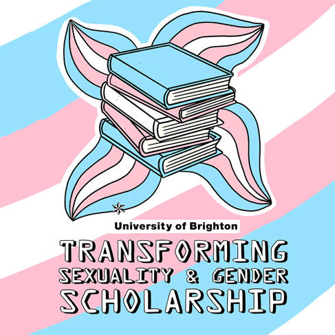 Transforming sexuality and gender scholarship logo with book