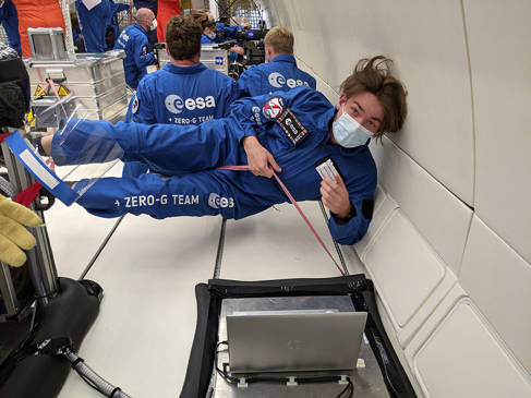 University scientists experiencing weightlessness